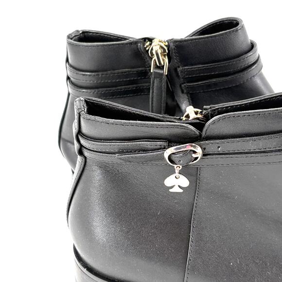 Kate Spade Stable Ankle Boots 6 NWOT Booties Black Leather Capsule Minimalist - Picture 6 of 8